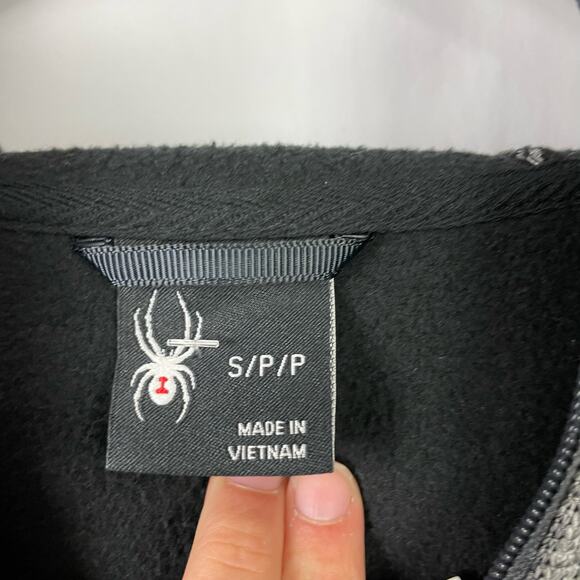 Spyder Boundless | NWT Gray on Gray Quarter Zip Pullover Hoodie Sweatshirt - Picture 11 of 13